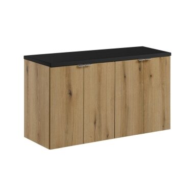 120 cm pakabinama vonios spintelė su stalviršiu Nova oak