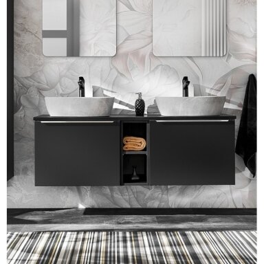 140 cm vonios spintelė Santa Fe black