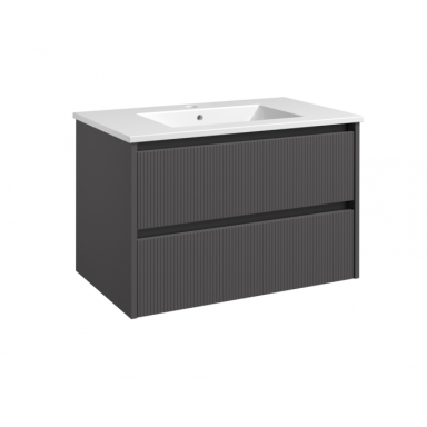 60 cm/ 80 cm/ 100 cm pilka pakabinama spintelė su praustuvu RB Urban