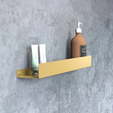 60 cm vonios lentyna SF-04, juoda/aukso spalva