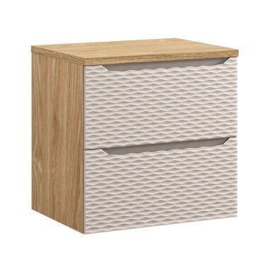 60 cm vonios spintelė Ocean beige su stalčiais