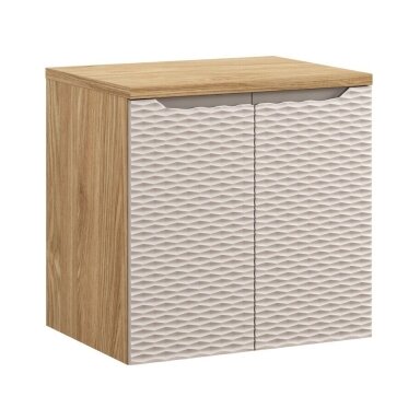 60 cm vonios spintelė Ocean beige su durimis