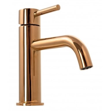 Aukso spalvos praustuvo maišytuvas REA Lungo rose gold