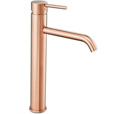 Aukso spalvos praustuvo maišytuvas REA Lungo rose gold