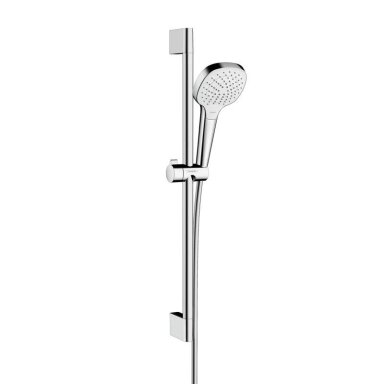 Hansgrohe Croma Select E Vario dušo komplektas 650 mm, EcoSmart 9l/min, 3 srovės, baltas/chromas