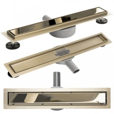 Dušo latakas REA Neo Pure Pro Mirror Gold