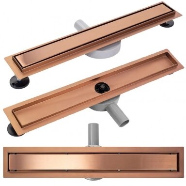 Dušo latakas Rea Pure Neo brushed copper, vario spalva