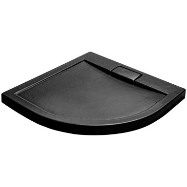 Dušo padėklas Besco Axim Ultraslim, juodas, 80x80/ 90x90