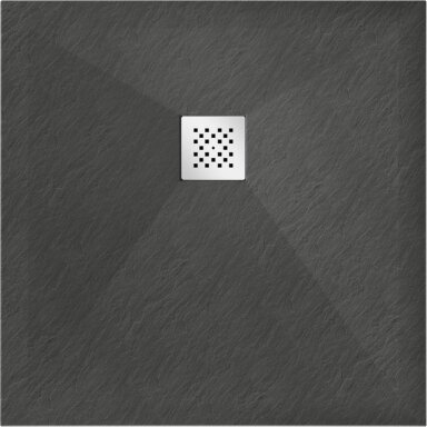 Dušo padėklas Mexen Stone+, antracito spalva 70x70/ 80x80/ 90x90/ 100x100