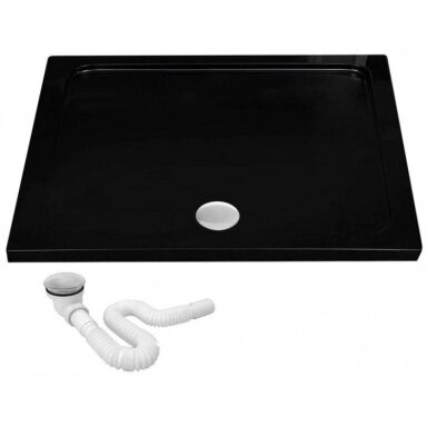 Dušo padėklas REA Savoy Black 80x80, 90x90, 80x100