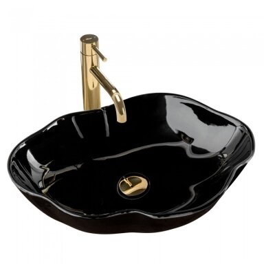 Juodas pastatomas praustuvas REA Pearl black