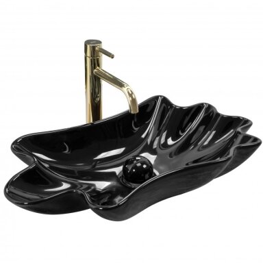 Juodas pastatomas praustuvas REA Sea black