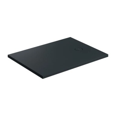 AQUAROCK neslystantis kompozitinis dušo padėklas, 80 x 100 cm, matinė juoda lava