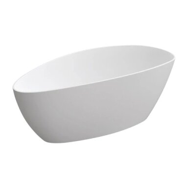 Laisvai pastatoma vonia BARCELONA M+, 156 x 71 cm, matinė balta