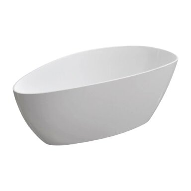 Laisvai pastatoma vonia BARCELONA M+, 156 x 71 cm, blizgi balta