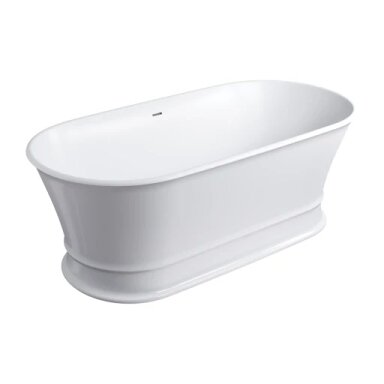 Pastatoma vonia CLASSICA M+ su persipylimu, 170 x 84 cm, blizgi balta