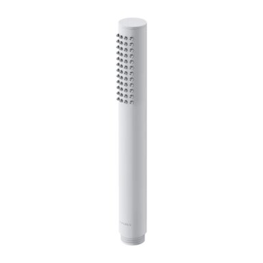 MICROPHONE rankinis dušelis, matinės baltos spalvos