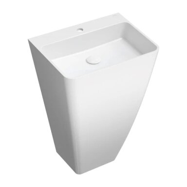 Laisvai pastatomas praustuvas PARMA M+, 55 x 43 cm, blizgi balta
