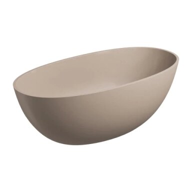 Laisvai pastatoma vonia SHELL M+, 148 x 75 cm, matinė smėlio kopų smėlio spalva