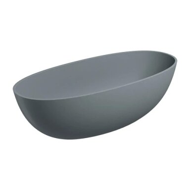 Laisvai pastatoma vonia SHELL M+, 175x 78 cm, matinė pelenų pilka