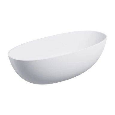 Laisvai pastatoma vonia SHELL M+, 175x 78 cm, matinė balta