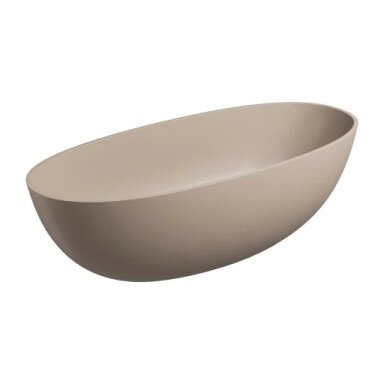 Laisvai pastatoma vonia SHELL M+, 175 x 78 cm, matinė smėlio kopų smėlio spalvos