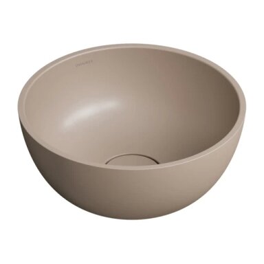 SHELL M+ stalviršinis praustuvas, Ø35 cm, matinė kopų smėlio smėlio spalva SHELL M+ stalviršinis praustuvas, Ø35 cm, matinė kopų smėlio smėlio spalva
