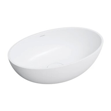 SHELL M+ stalviršinis praustuvas, 50 x 32 cm, matinės baltos spalvos
