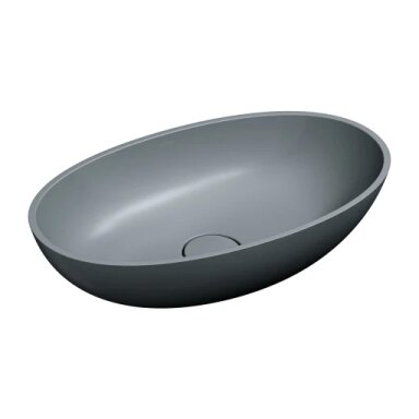 SHELL M+ stalviršinis praustuvas, 60 x 35 cm, matinė pelenų pilka SHELL M+ stalviršinis praustuvas, 60 x 35 cm, matinė pelenų pilka