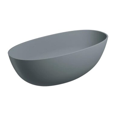 Laisvai pastatoma vonia SHELL M+, 160 x 75 cm, matinė pelenų pilka
