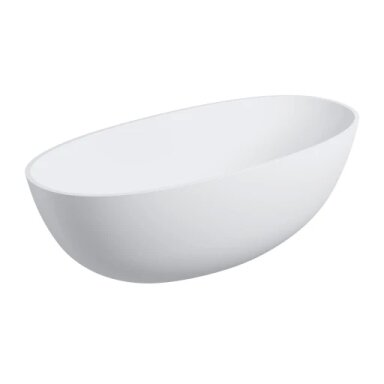 Laisvai pastatoma vonia SHELL M+, 160 x 75 cm, matinė balta