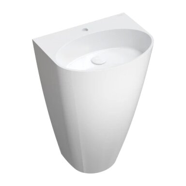 Pastatomas praustuvas SIENA M+, 55 x 43 cm, blizgi balta