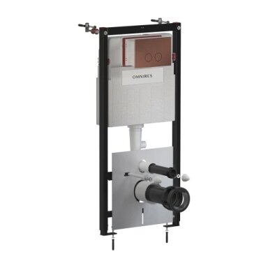 RINKINYS: paslėptas rėmas STRONGFRAME su ECO nuleidimu + nuleidimo mygtukas STEEL-R45, šlifuotas sendinto vario
