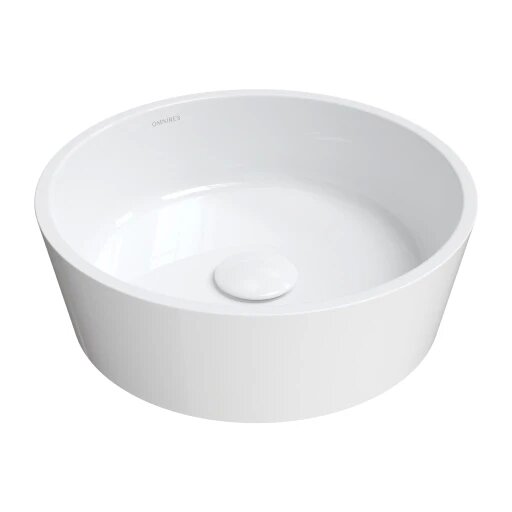 BARI M+ pastatomas praustuvas, Ø38 cm, blizgi balta BARI M+ pastatomas praustuvas, Ø38 cm, blizgi balta