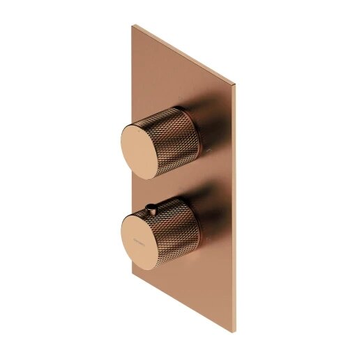 CONTOUR termostatinis dušo/vonios maišytuvas paslėptam montavimui, šlifuotas varis CONTOUR termostatinis dušo/vonios maišytuvas paslėptam montavimui, šlifuotas varis