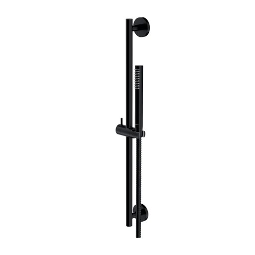 MICROPHONE slankiojamas dušo komplektas, pusiau matinis juodas MICROPHONE slankiojamas dušo komplektas, pusiau matinis juodas