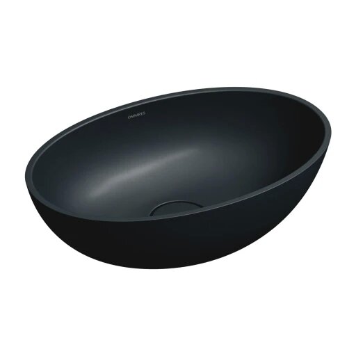 SHELL M+ ant stalviršio montuojamas praustuvas, 50 x 32 cm, matinė juodos lavos spalva SHELL M+ ant stalviršio montuojamas praustuvas, 50 x 32 cm, matinė juodos lavos spalva