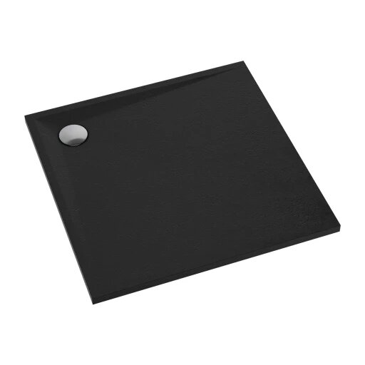 STONE kompozitinis dušo padėklas, akmens tekstūra, 80 x 80 cm, matinė juoda STONE kompozitinis dušo padėklas, akmens tekstūra, 80 x 80 cm, matinė juoda
