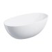 Laisvai pastatoma vonia SHELL M+, 148 x 75 cm, blizgi balta