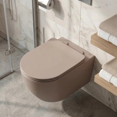 Pakabinamas WC REA Focus Tornado Taupe