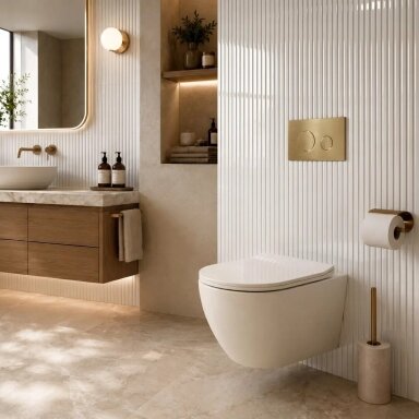 Pakabinamas WC REA Focus Tornado Creme