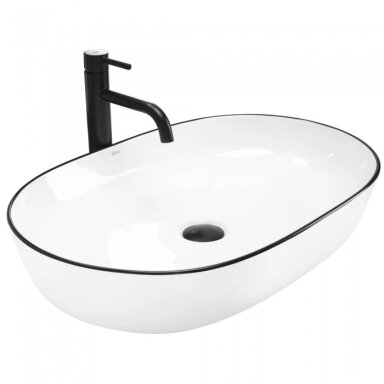 Pastatomas praustuvas Rea Cleo black edge