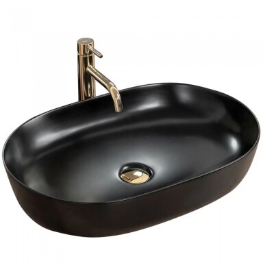 Pastatomas praustuvas Rea Cleo Black matt