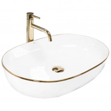 Pastatomas praustuvas Rea Cleo gold edge