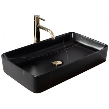 Pastatomas praustuvas REA Denis black stone matt