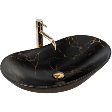 Pastatomas praustuvas REA Royal black marble matt