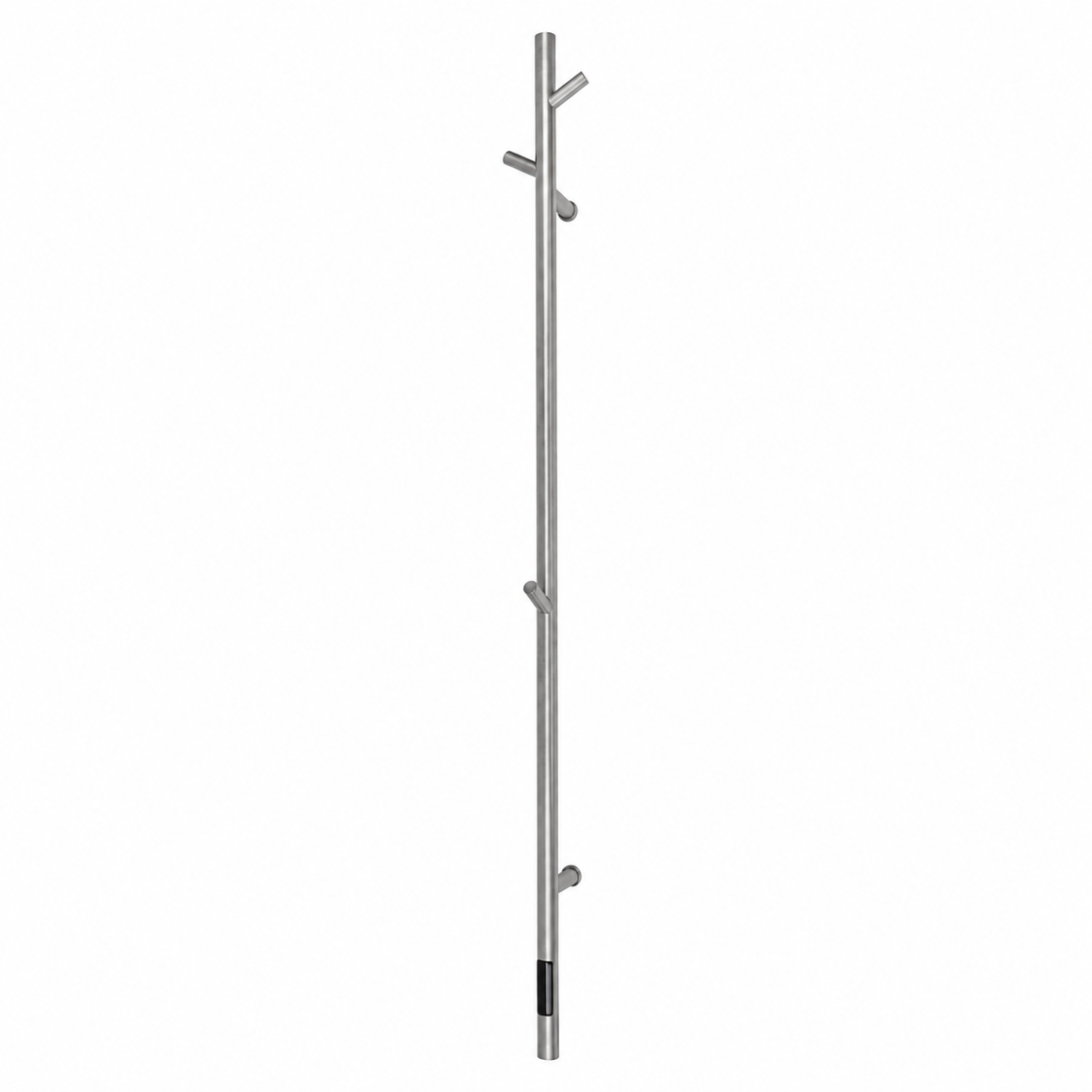 Šlifuoto plieno spalvos Wobbee CHESTER elektrinis rankšluosčių džiovintuvas 150 x 14 cm